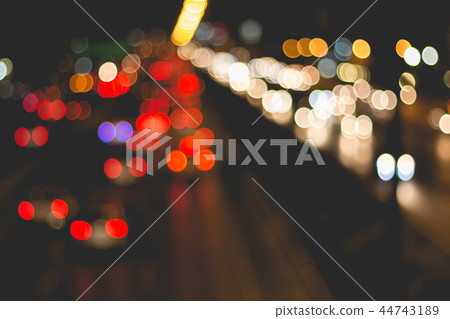 Abstract background of blur lighting traffic jam Abstract background of blur lighting traffic jam 44743189