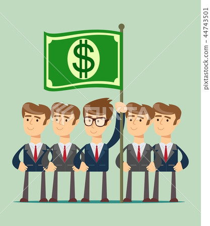 business team work and leadership concept icon 44743501