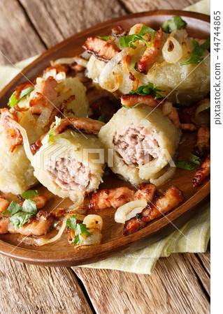 Baltic Cepelinai potato dumplings with meat 44744865