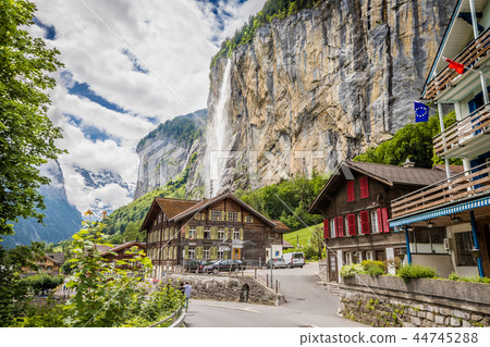 Lauterbrunnen village in Switzerland 44745288