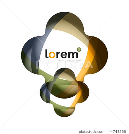 Abstract geometric logo design, overlapping shapes 44745366