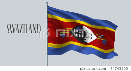 Swaziland waving flag vector illustration Swaziland waving flag vector illustration 44745390