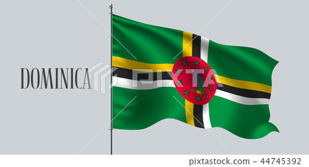 Dominica waving flag vector illustration Dominica waving flag vector illustration 44745392