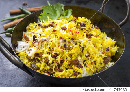 Indian vegetarian biryani rice 44745683