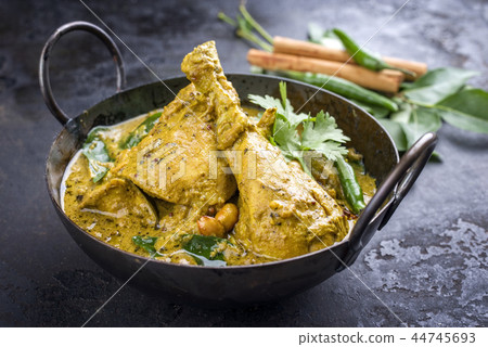 Traditional Indian curry chicken 44745693
