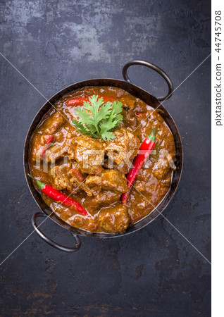 Traditional Indian curry lamb masala  44745708
