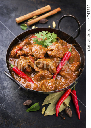 Traditional Indian curry lamb masala  44745713