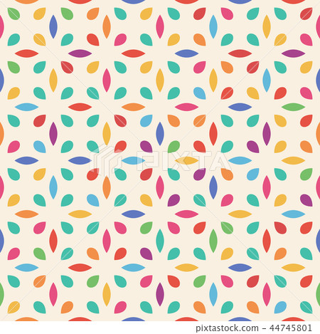 Seamless flower pattern. Leaf and drop. Seamless flower pattern. Leaf and drop. 44745801