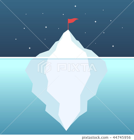 Goal achievement on iceberg ambition concept Goal achievement on iceberg ambition concept 44745956