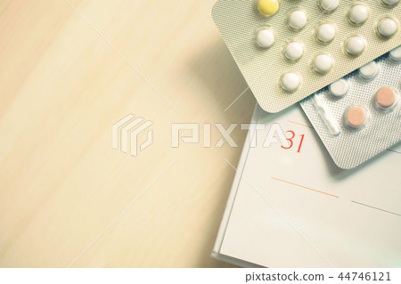 Contraceptive control pills and condom  44746121