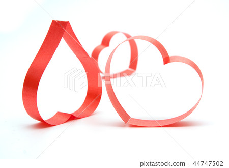 ribbons shaped as hearts isolated ribbons shaped as hearts isolated 44747502