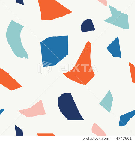 Trendy vector seamless pattern with abstract forms. 44747601