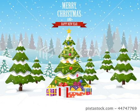 christmas tree on the background 44747769