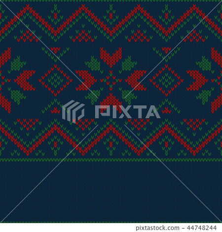 Christmas knitted pattern.  44748244