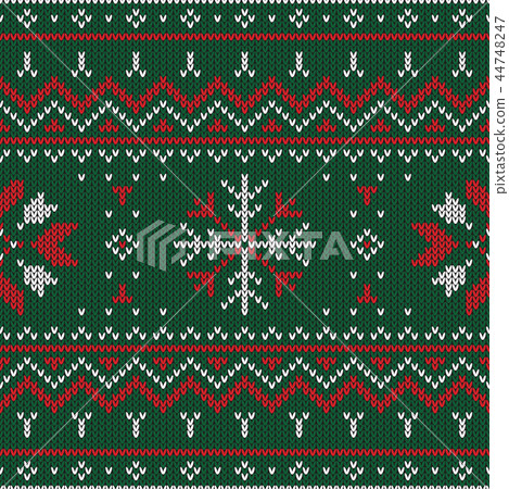 Christmas knitted pattern. 44748247