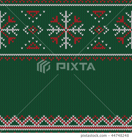 Christmas knitted pattern.  44748248