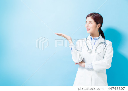 woman doctor show something woman doctor show something 44748807