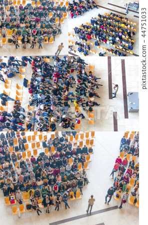 Top view of meeting room blur background 44751033