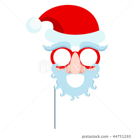 Santa Claus carnival mask. Flat vector illustration. Santa Claus carnival mask. Flat vector illustration. 44751293