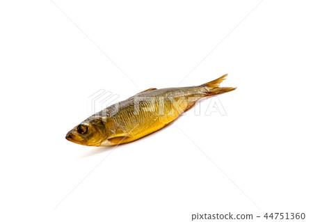 smoked salted fish sticks isolated on white. smoked salted fish sticks isolated on white. 44751360