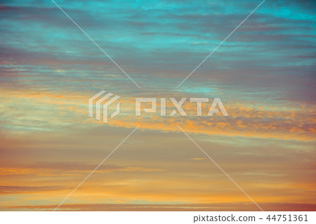 blue and orange sky clouds at sunset or sunrise. blue and orange sky clouds at sunset or sunrise. 44751361