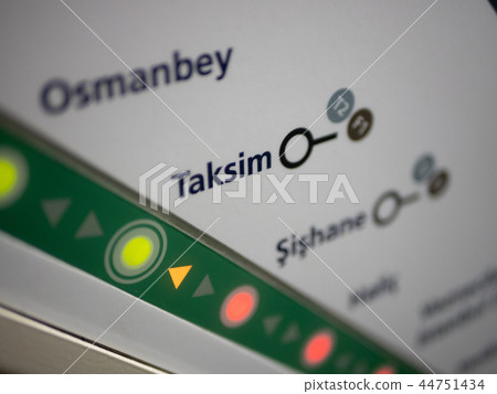 small part of Istanbul metro map with Taksim 44751434