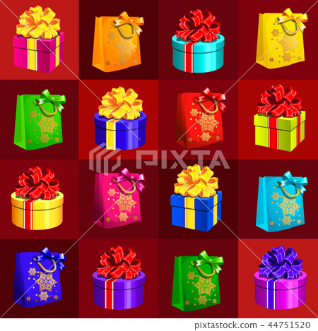 Sample design of placard with attributes of the New Year and Christmas. Sketch of the poster, party 44751520