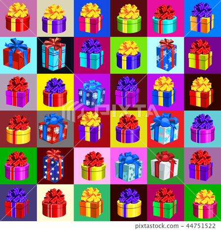 Poster with attributes of the New Year and Christmas. Sketch for stickers, party invitation, card 44751522