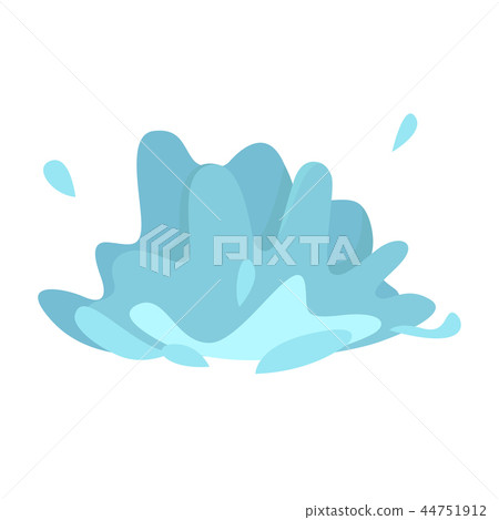 Water splashes collection blue waves wavy symbols Water splashes collection blue waves wavy symbols 44751912