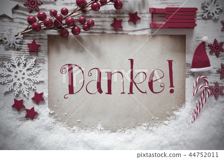 Red Decoration, Snow, Danke Means Thank You Red Decoration, Snow, Danke Means Thank You 44752011