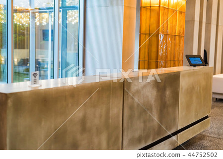 Interior of modern reception area in business building 44752502