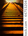 Sunset and railroad tracks 44753204