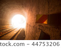 Train tunnels and rails 44753206