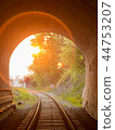 Train tunnels and rails 44753207