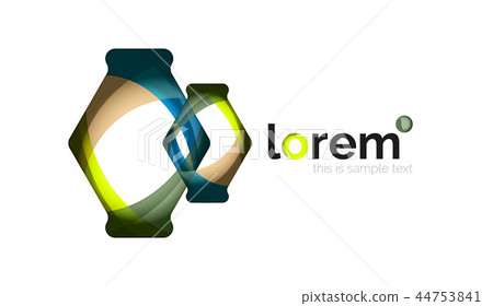 Abstract geometric logo design, overlapping shapes Abstract geometric logo design, overlapping shapes 44753841