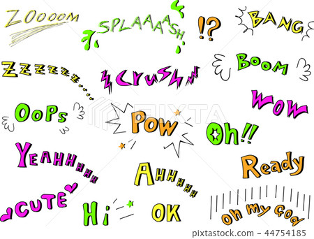 Cartoon English sound effects - Stock Illustration [44754185] - PIXTA