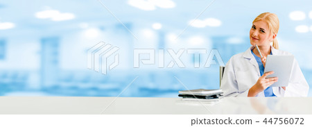 Doctor using tablet computer at the hospital. 44756072