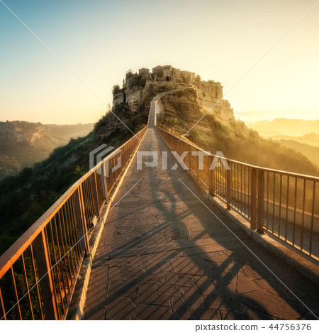 Civita di Bagnoregio, beautiful old town in Italy. 44756376