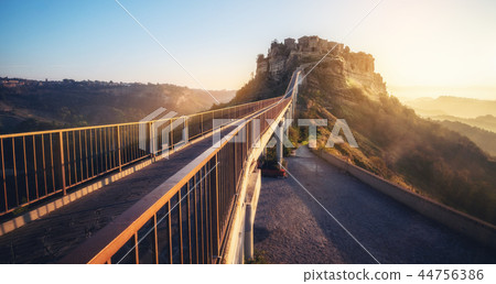 Civita di Bagnoregio, beautiful old town in Italy. 44756386