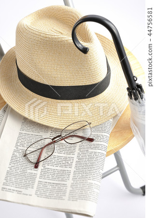 Rain and newspaper. 44756581