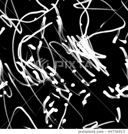 Marker hand drawn abstract seamless pattern. Modern trendy fashi Marker hand drawn abstract seamless pattern. Modern trendy fashi 44756913