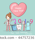 cartoon dentist with 2019 44757236