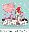 Happy new year with dentist 44757239