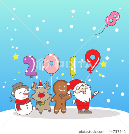 Merry Christmas wih 2019 44757241