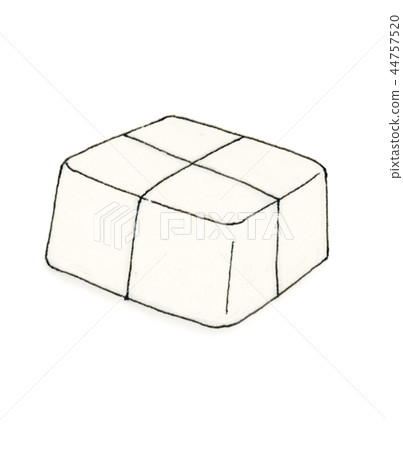 一點真實又可愛的食物插畫_豆腐2 一點真實又可愛的食物插畫_豆腐2 44757520