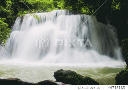 Waterfall and tree with beautiful. 44758185
