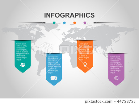 Set of infographic design template with banners Set of infographic design template with banners 44758753