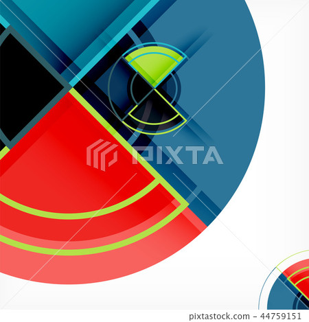 Creative circles geometric abstract background with 3d effect Creative circles geometric abstract background with 3d effect 44759151