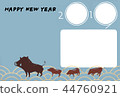 New year's photo frame-3 frames-simple-happy new year 44760921