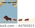 Photo Frames for New Year Cards-Embroidered-happy new year 44760923